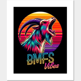 BMFS Billy Goat 90s Retro Sunset Posters and Art